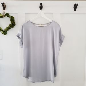Gray loose fitting blouse